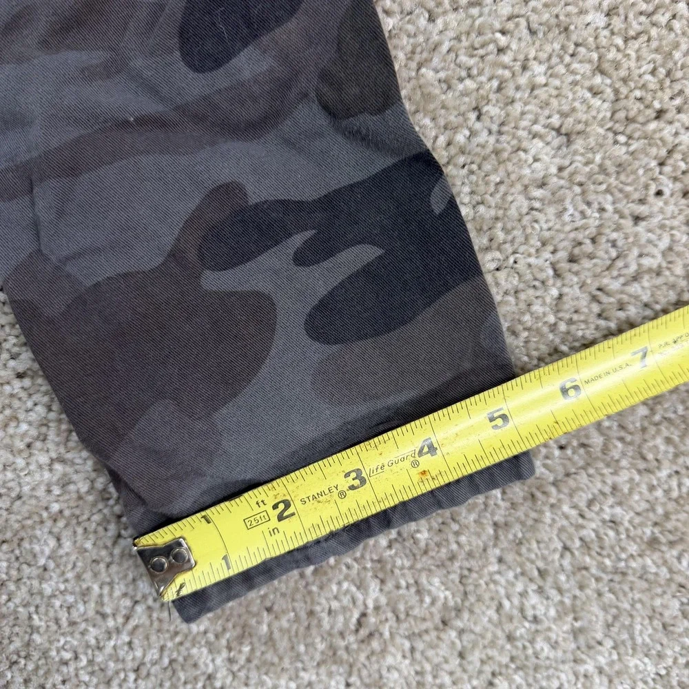 The Children's Place Cargo Pants Boys 6 Gray Camo Elastic Waist Twill Pockets